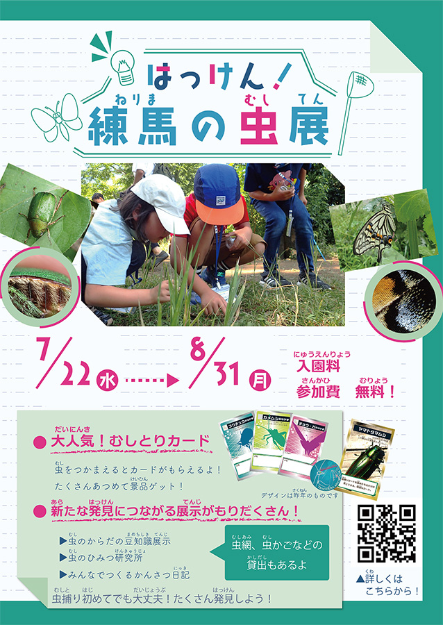 はっけん！練馬の虫展（7/22～8/31開催）